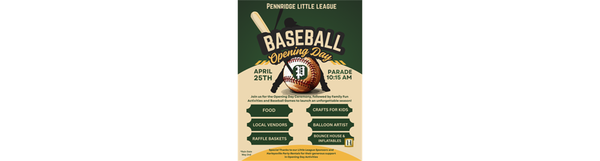 Save the Date! Opening Day Parade April 25th